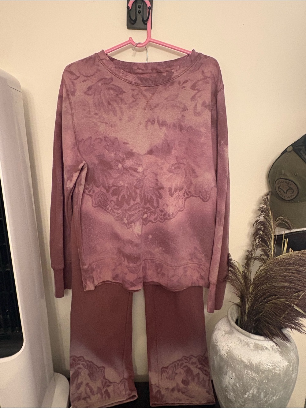 Purple sweat set Crewneck Sweatshirt and sweat pants XL made by me🌺